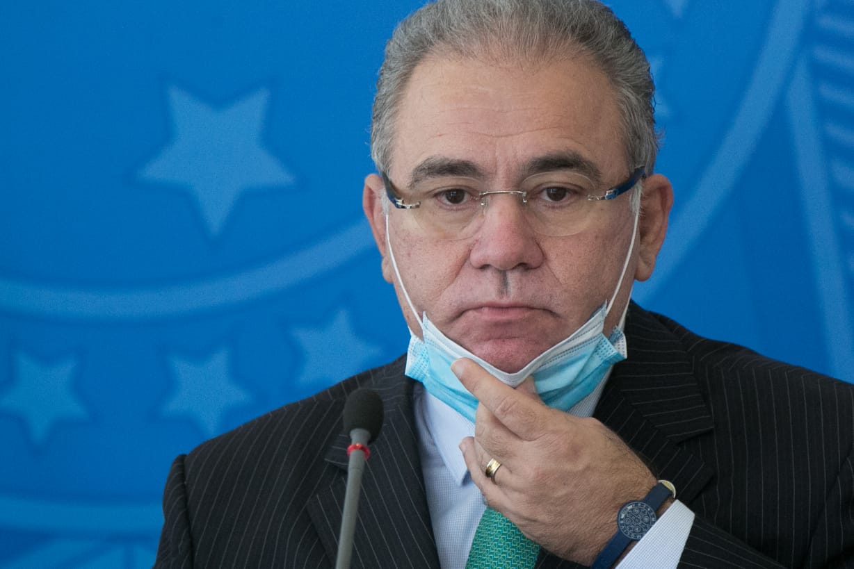 Coletiva de imprensa do comitê de combate a covid no plácio do planalto ministro marcelo queiroga