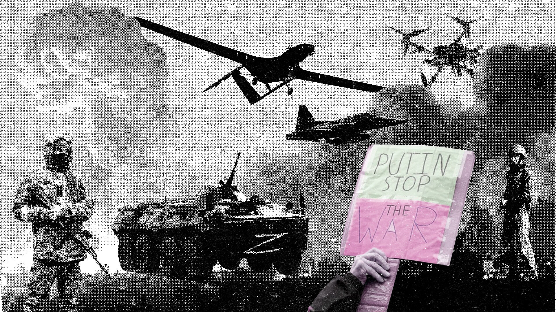 1 ano de guerra entre Rússia e Ucrânia