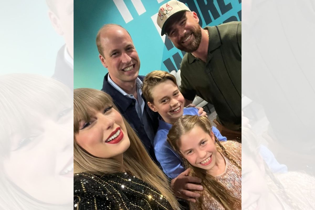 Taylor Swift Taylor Swift, William, Charlotte, George e Travis Kelce