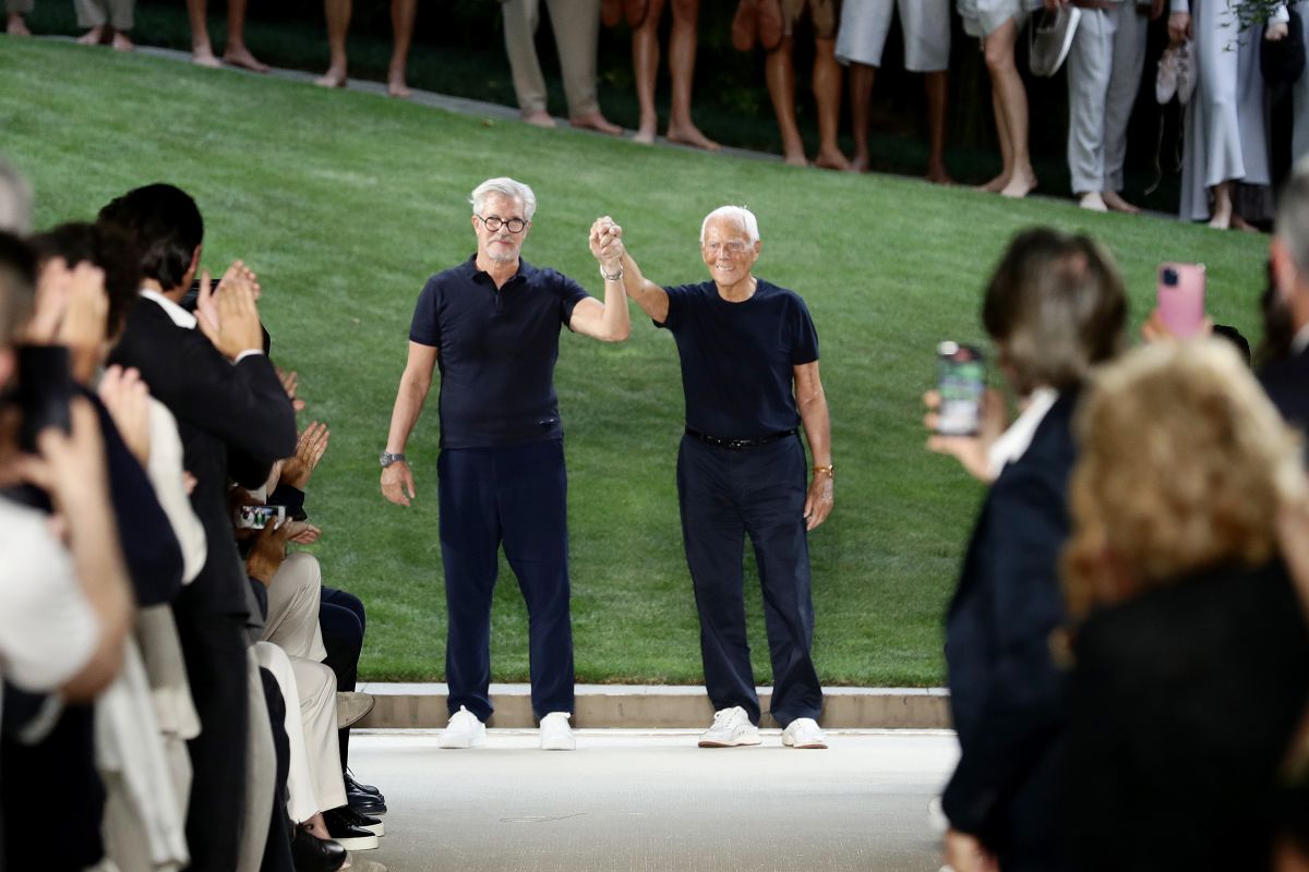 Leo Dell'Orco e Giorgio Armani - Metrópoles