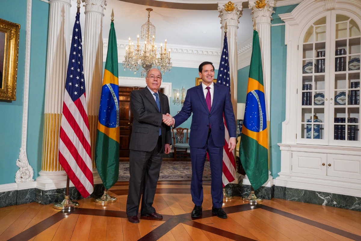 Marco Rubio e Mauro Vieira em Washington