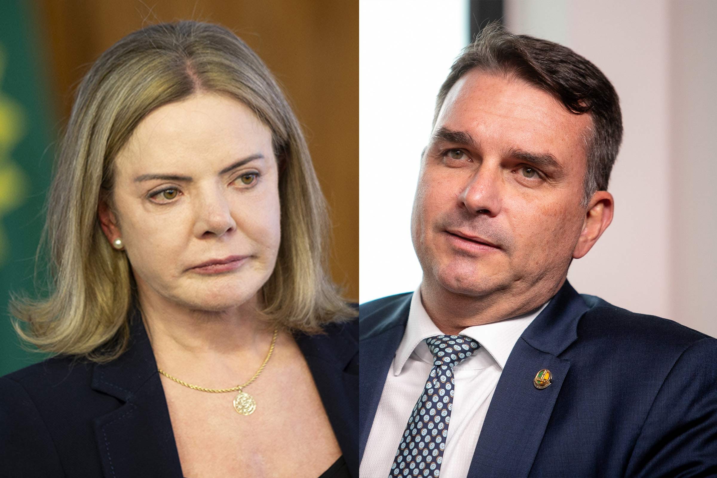 Gleisi Hoffmann chama Flávio Bolsonaro de "ignorante" por críticas à Lei Maria da Penha