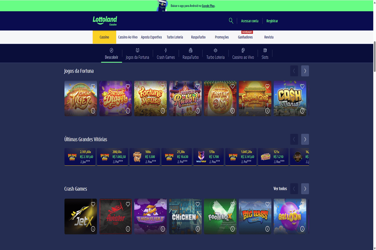 site da Lottoland cassino