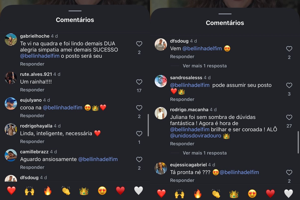 Internautas pedem que Bellinha Delfim assuma posto de Rainha de Bateria da Viradouro