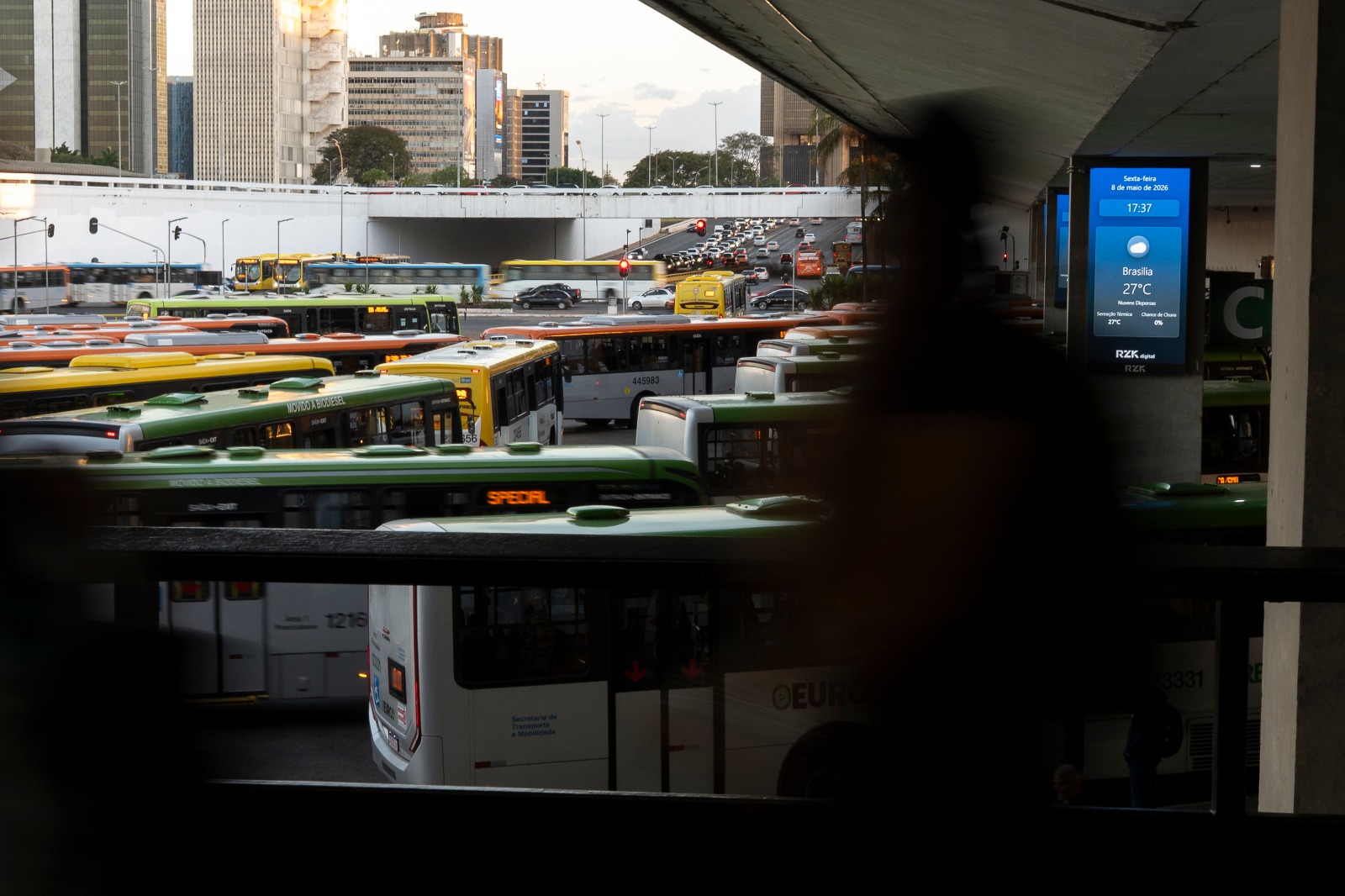 passageiros, ônibus, transporte