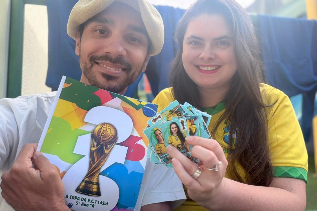 Inspirado no álbum da Copa, alunos de escola pública viram figurinhas