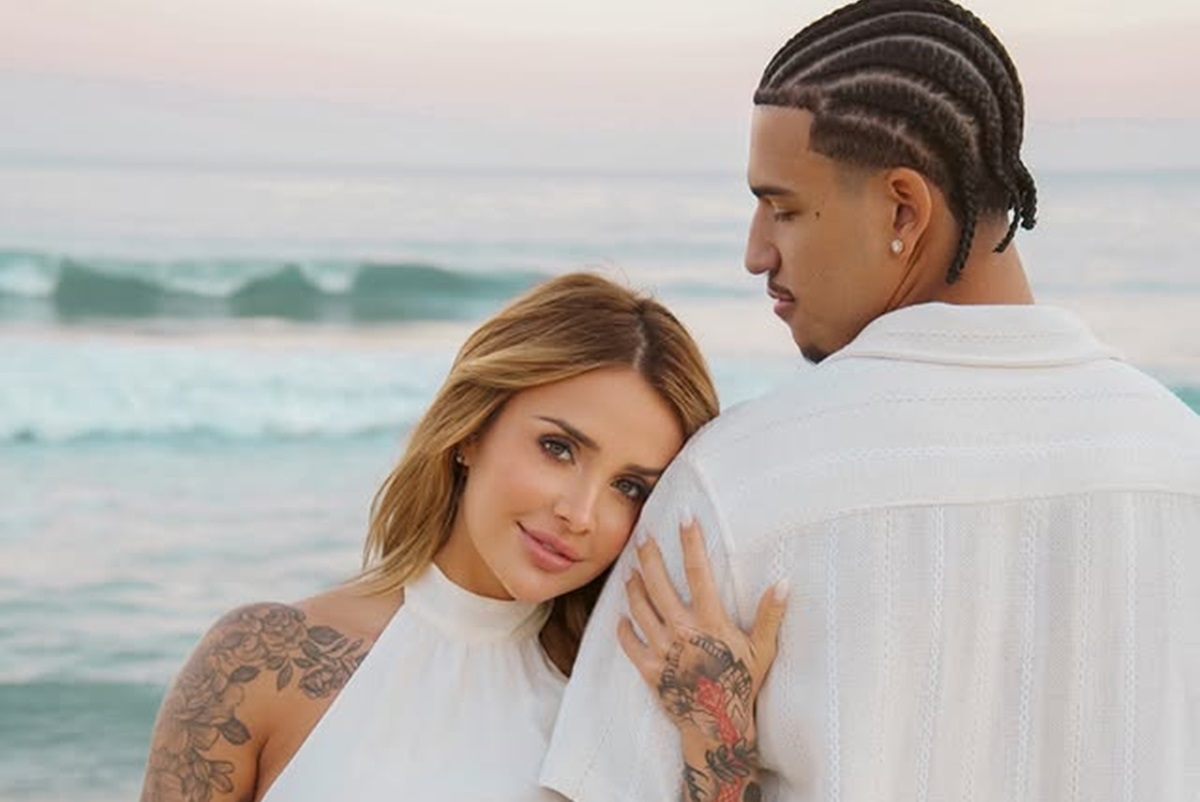 Bruna Rotta e jogador Kauã Elias