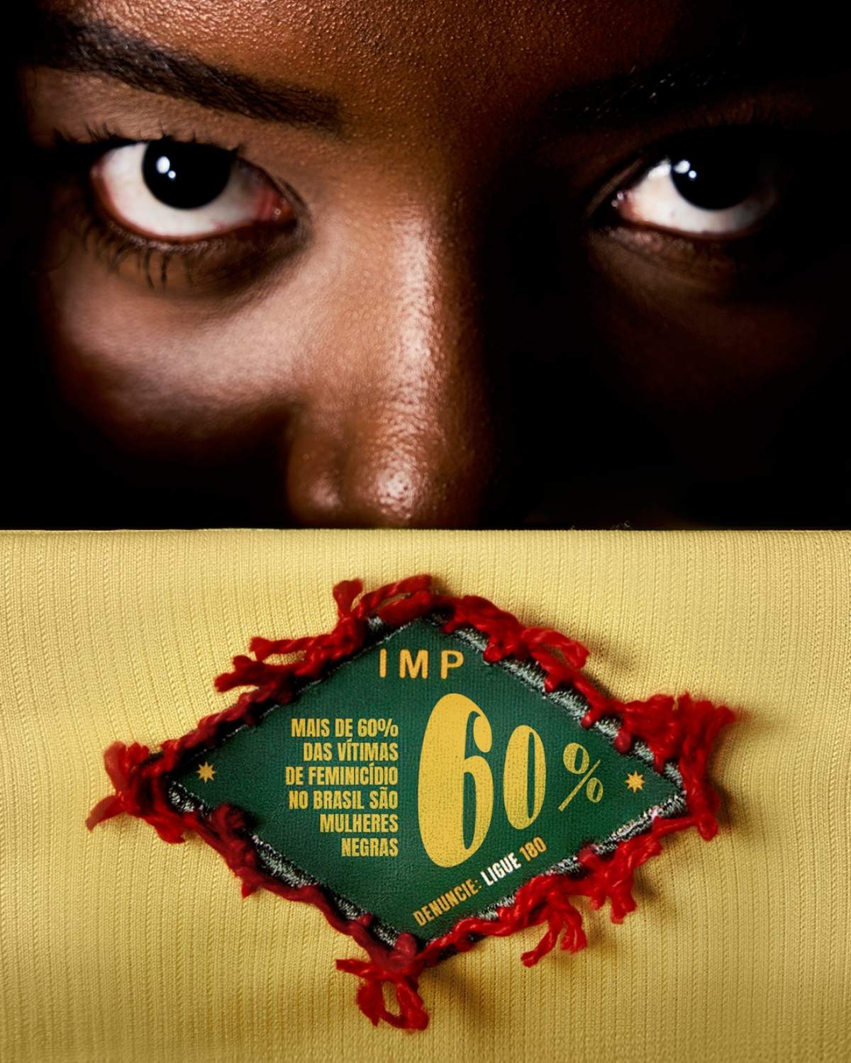 foto com cor. Ação substitui o "Vai, Brasa" por dados do feminicídio - metrópoles