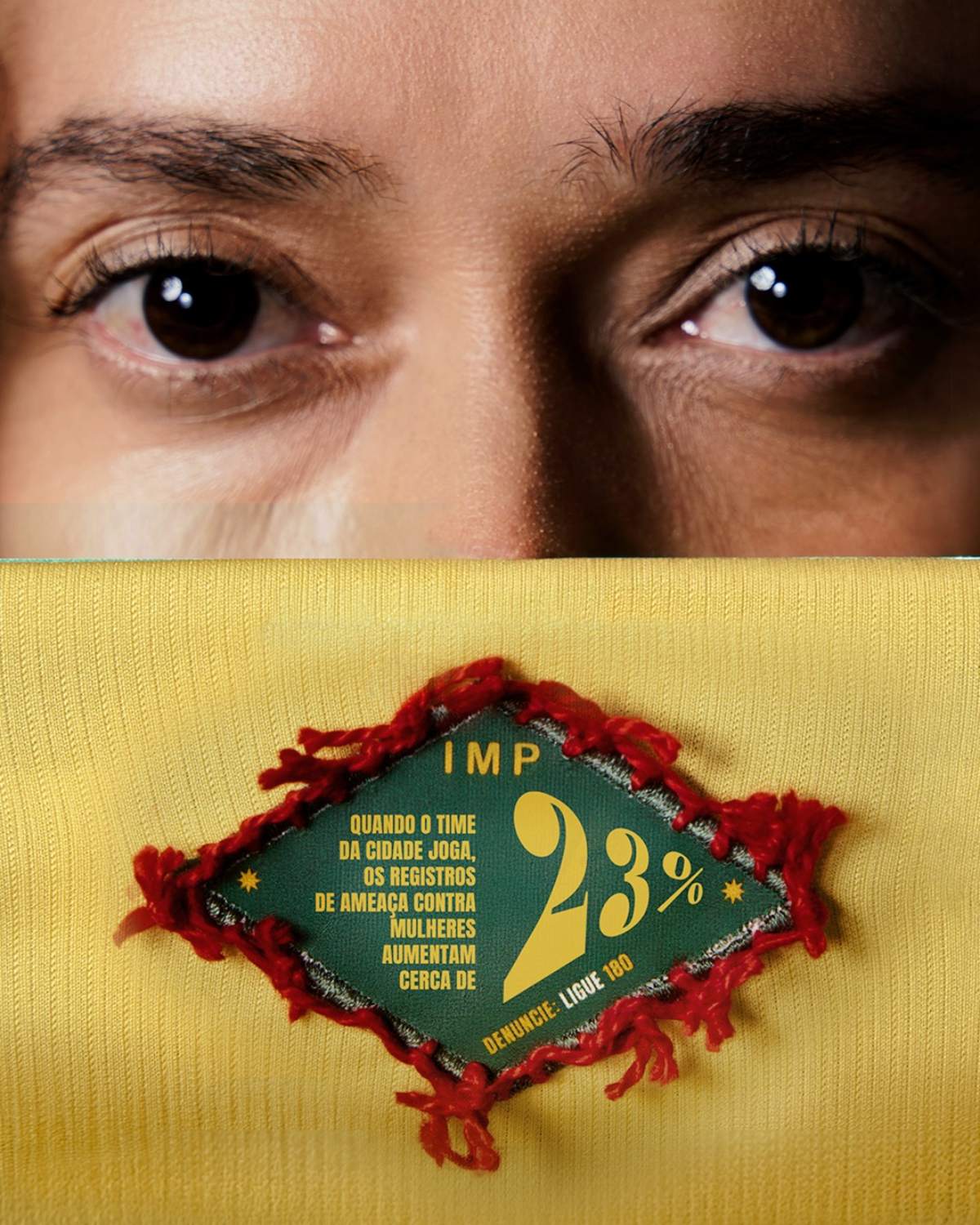 foto com cor. Ação substitui o "Vai, Brasa" por dados do feminicídio - metrópoles