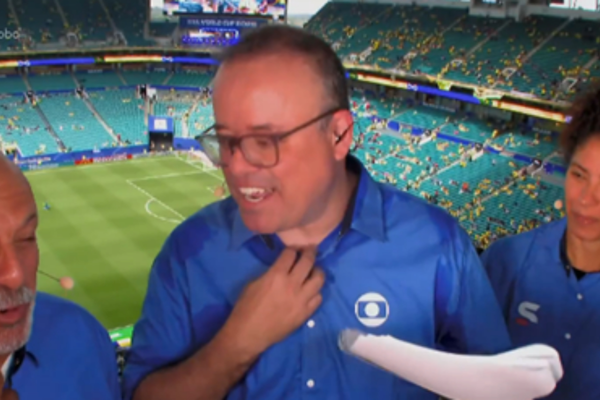 Everaldo Marques sofre com calor em Miami
