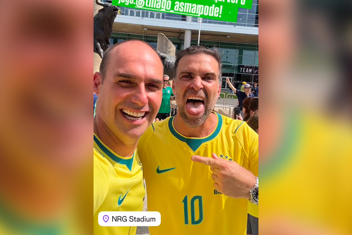 Eduardo Bolsonaro acompanhando Brasil na Copa 2026