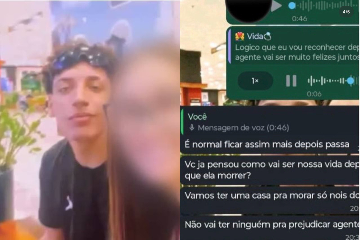 Prints expõem plano de filho e namorada para matar mãe por herança