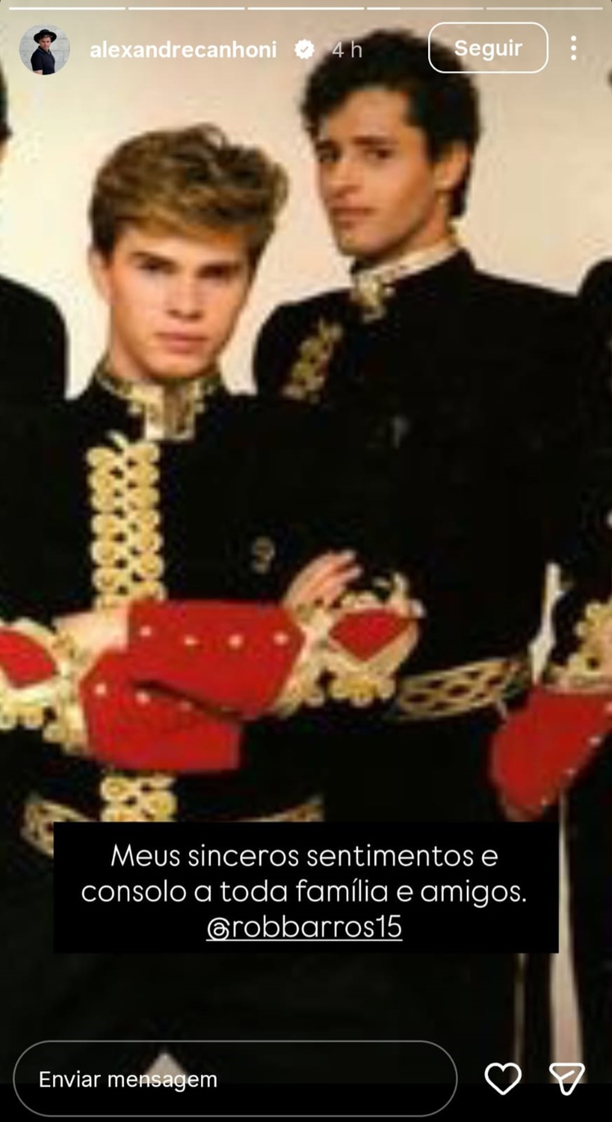 Marlene Mattos revela mensagem enviada à viúva do ex-paquito Rob 26 Robson Barros era o primeiro paquito