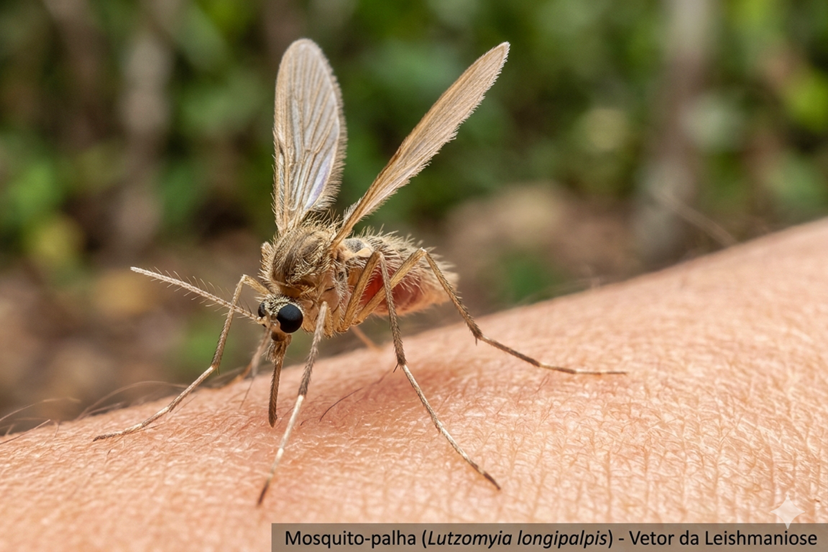 Imagem criada por IA mostra mosquito-palha