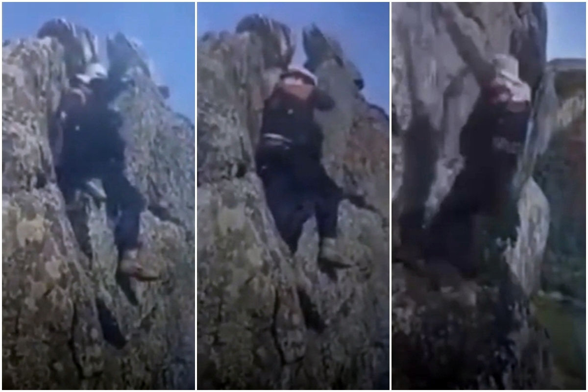 Rio: imagens mostram trilheiro caindo para a morte na Pedra do Macaco
