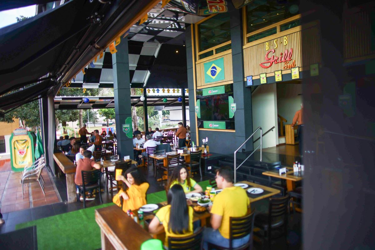 Espaço preparado para o evento esportivo