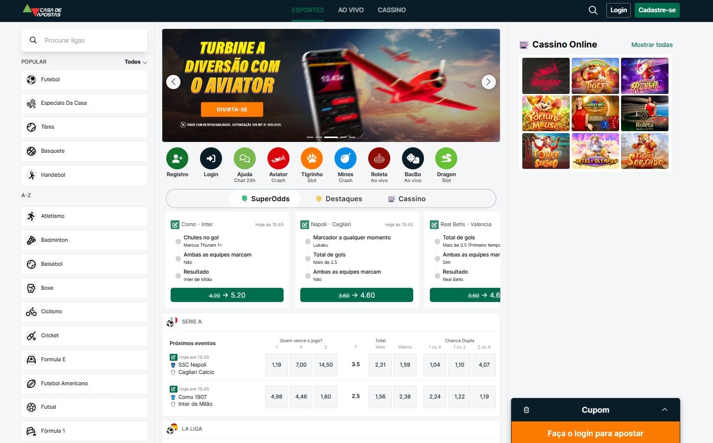 A Casa de Apostas é uma plataforma que mais paga, com saque máximo de até R$ 50 mil