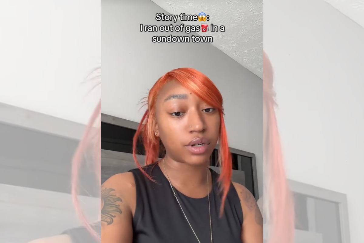 Dançarina contando sobre a experiência de estar em uma sundown town