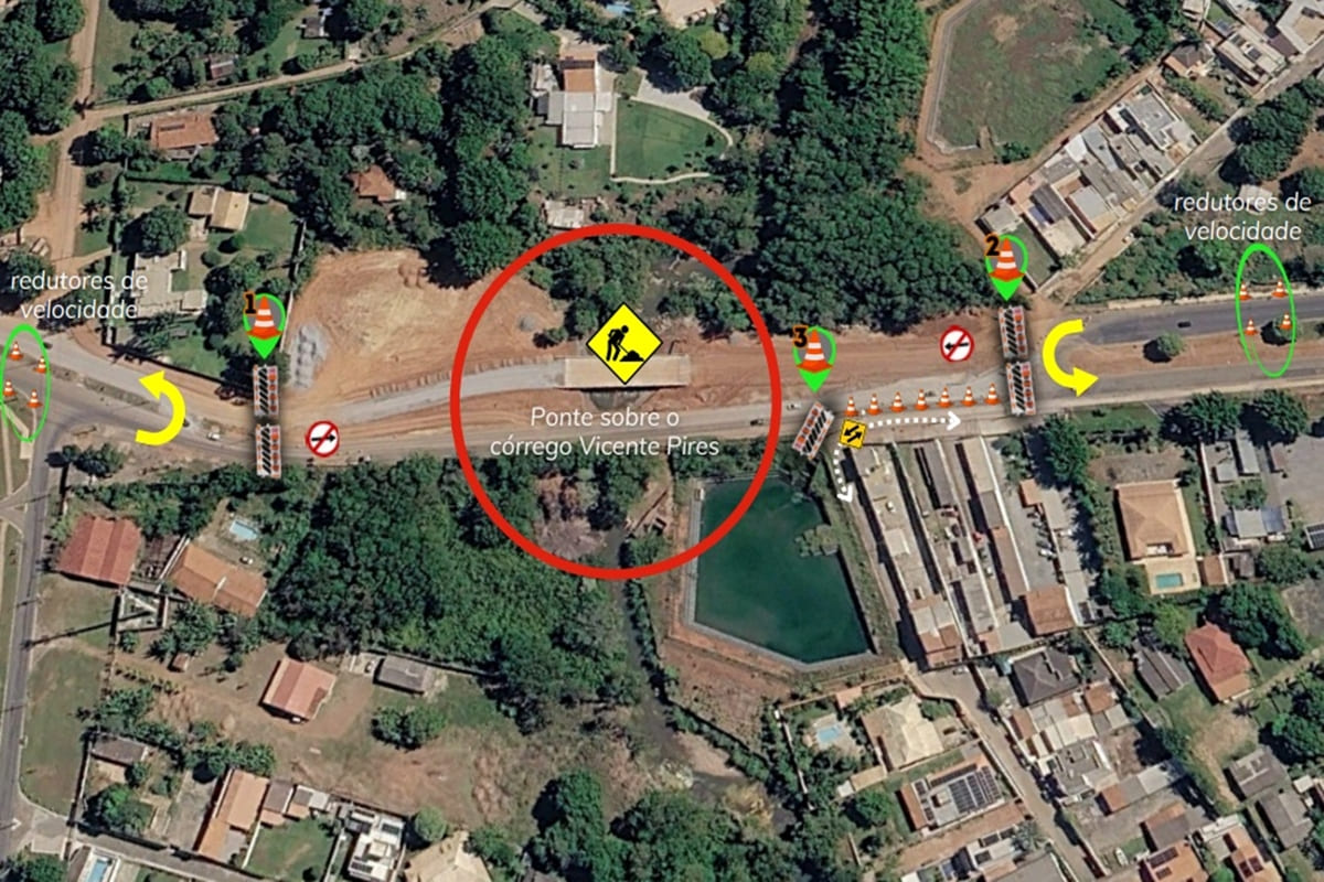 Bloqueio de via entre Guará e Park Way é prorrogado até sexta-feira