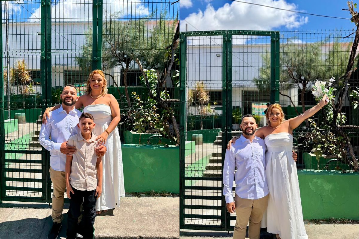 Casal faz ensaio de casamento na escola onde se conheceu em Fortaleza