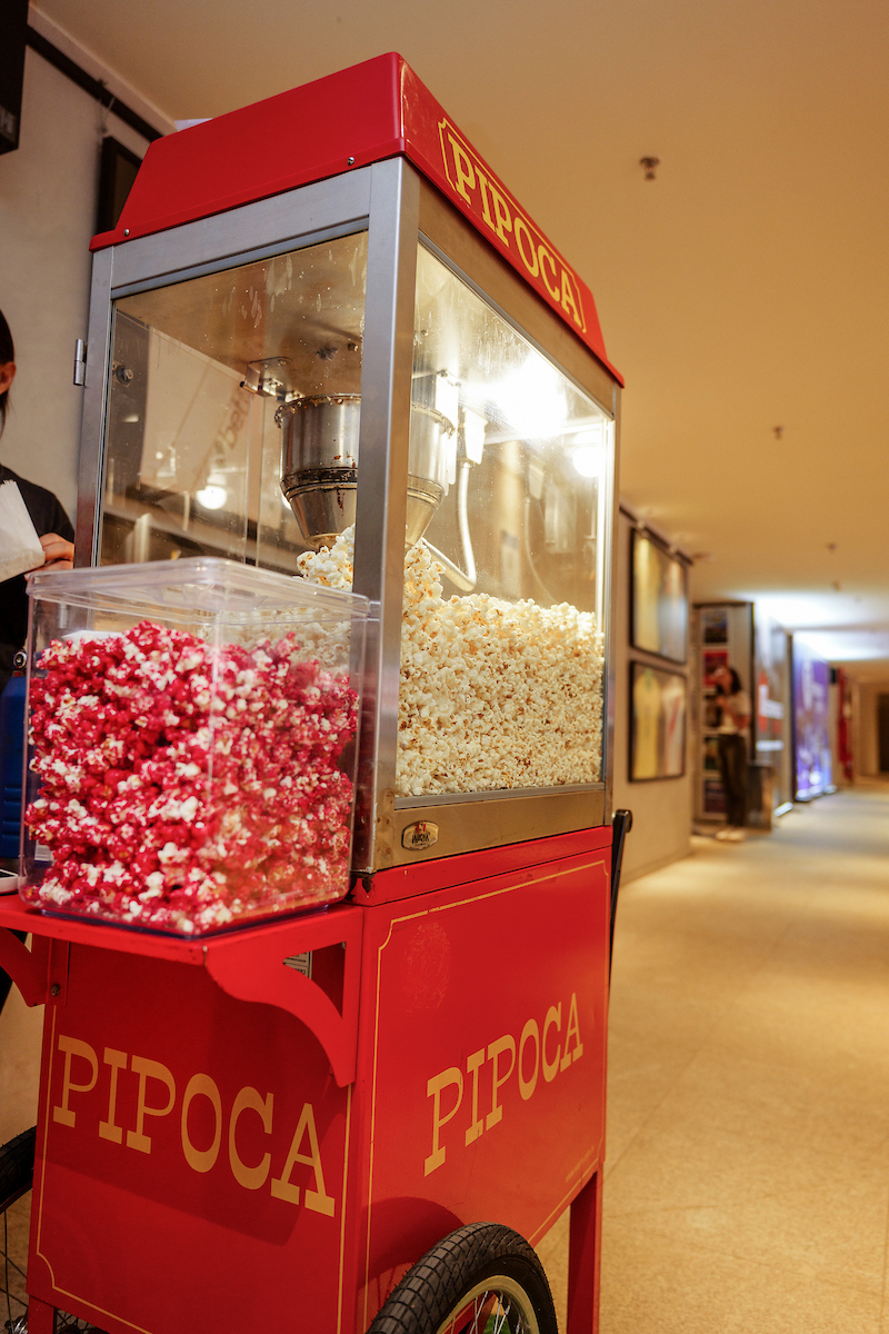 Pipoca e snacks no camarote