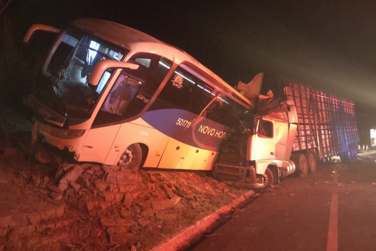 Mãe e filho de 5 anos morrem em acidente com ônibus na BR-135, em MG
