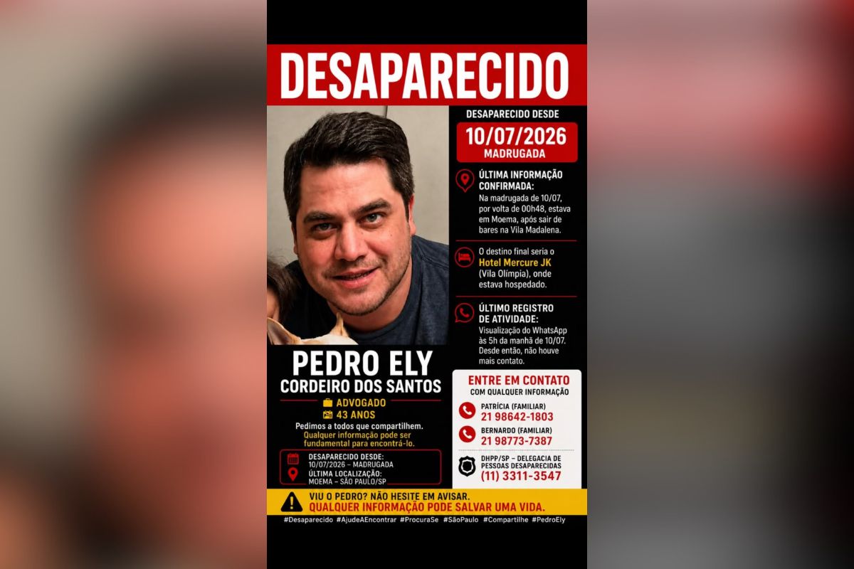 Advogado Pedro Ely Cordeiro dos Santos, 43, foi encontrado morto em São Paulo Advogado Pedro Ely Cordeiro dos Santos, 43, foi encontrado morto em São Paulo