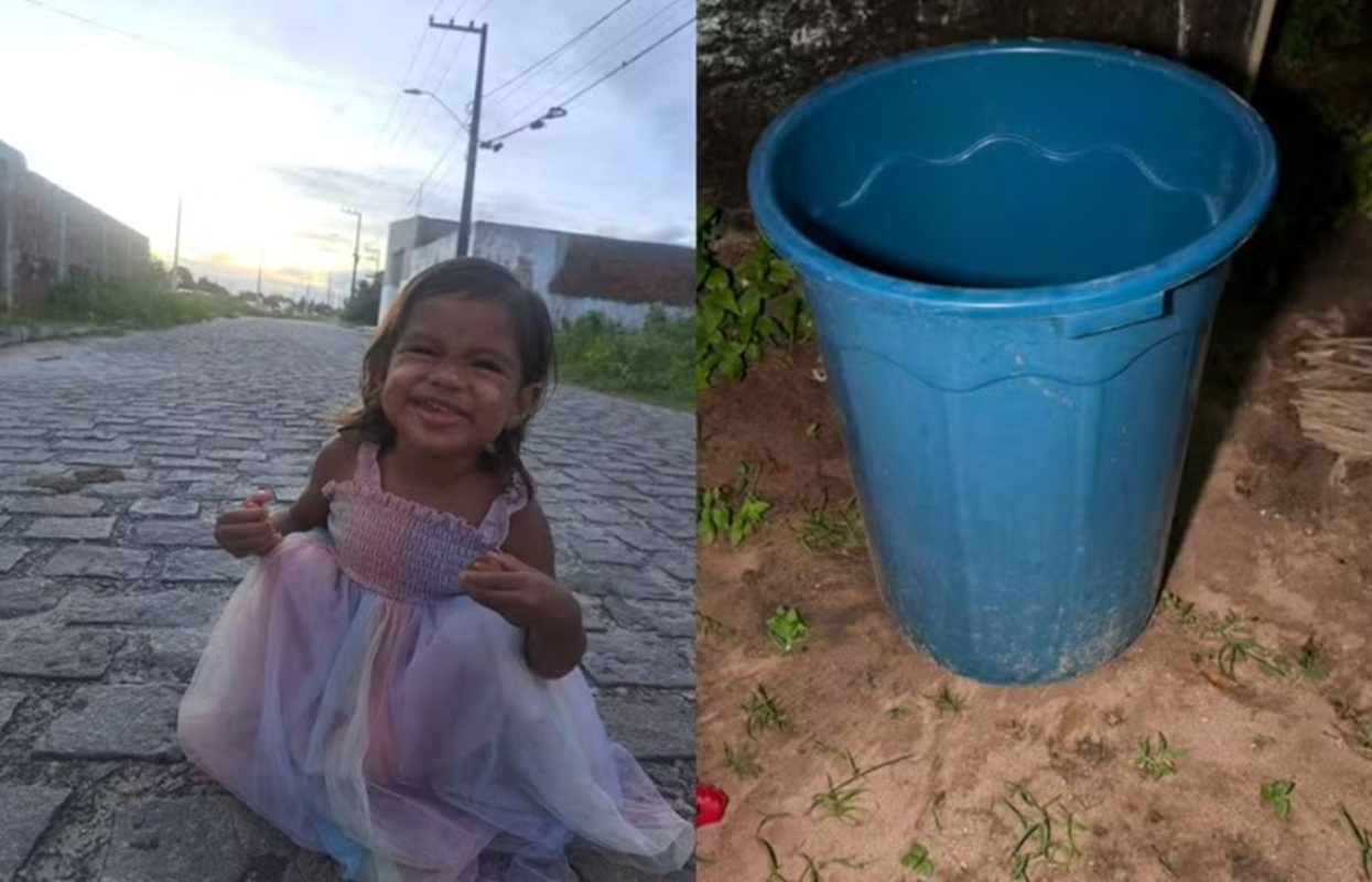 RN: criança de 2 anos morre afogada após cair dentro de balde