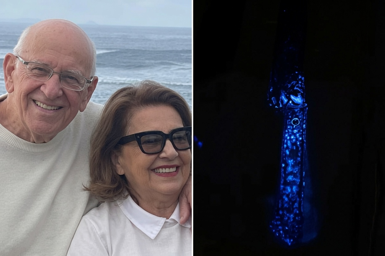 casal de idosos mortos em BH / faca com luminol