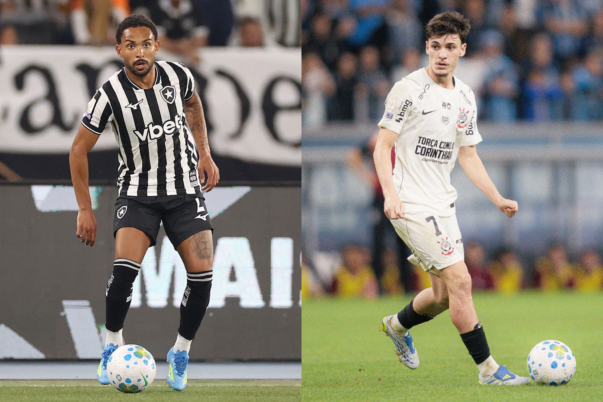 No meio da tabela, Botafogo e Corinthians jogam pelo Brasileirão