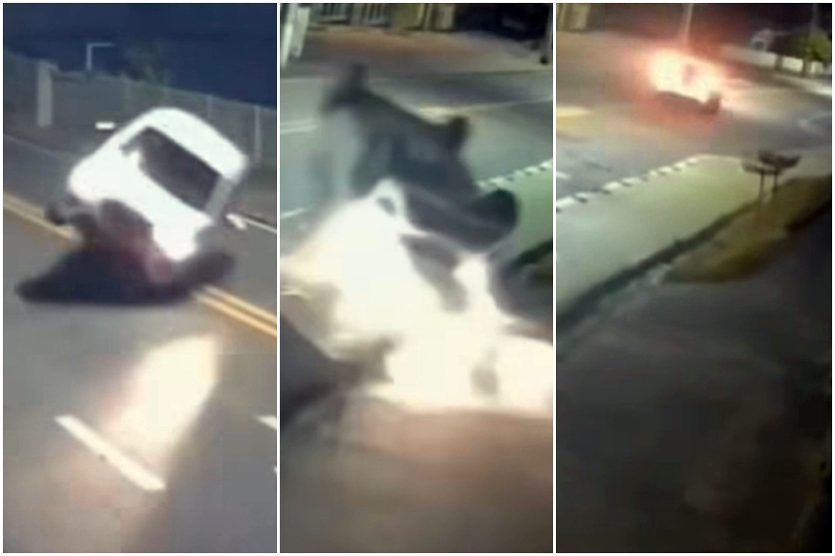 Motorista perde controle do carro, capota e segue viagem normalmente em SC