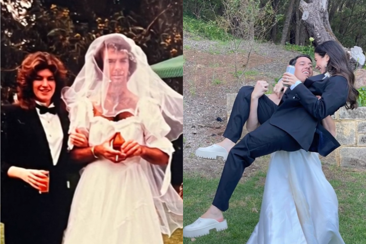Casal revive tradição do casamento dos pais da noiva e viraliza