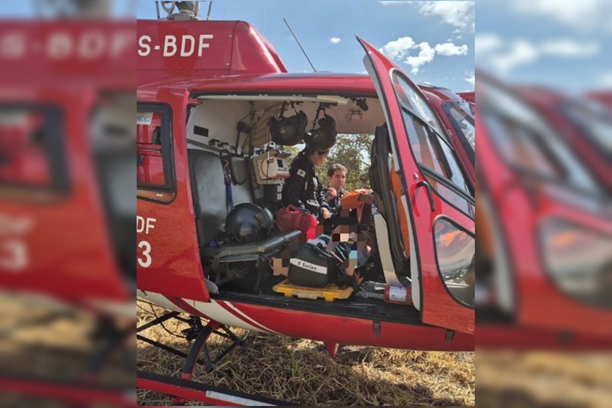 Menino é levado de helicóptero a hospital do DF após choque elétrico