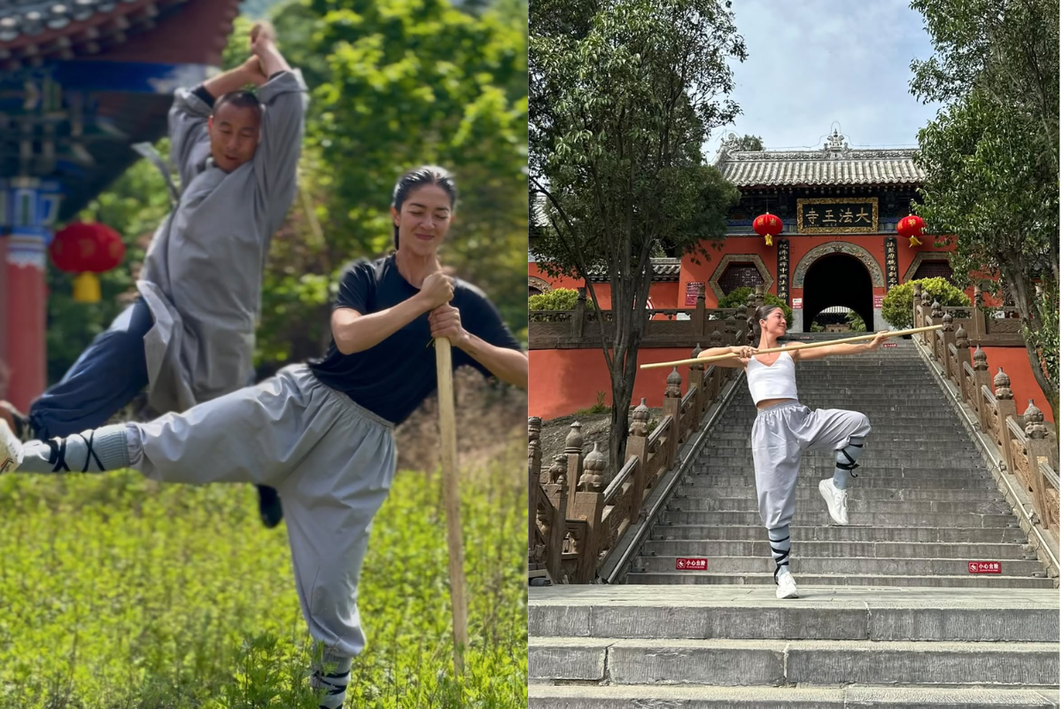 Brasileira viraliza com rotina de kung fu na China
