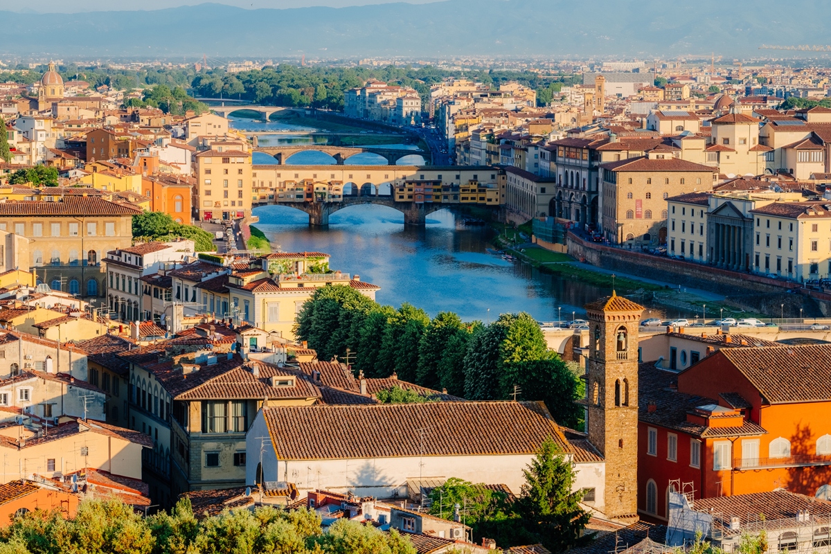 Foto colorida de vista panorâmica de Florença, na Itália - Metrópoles
