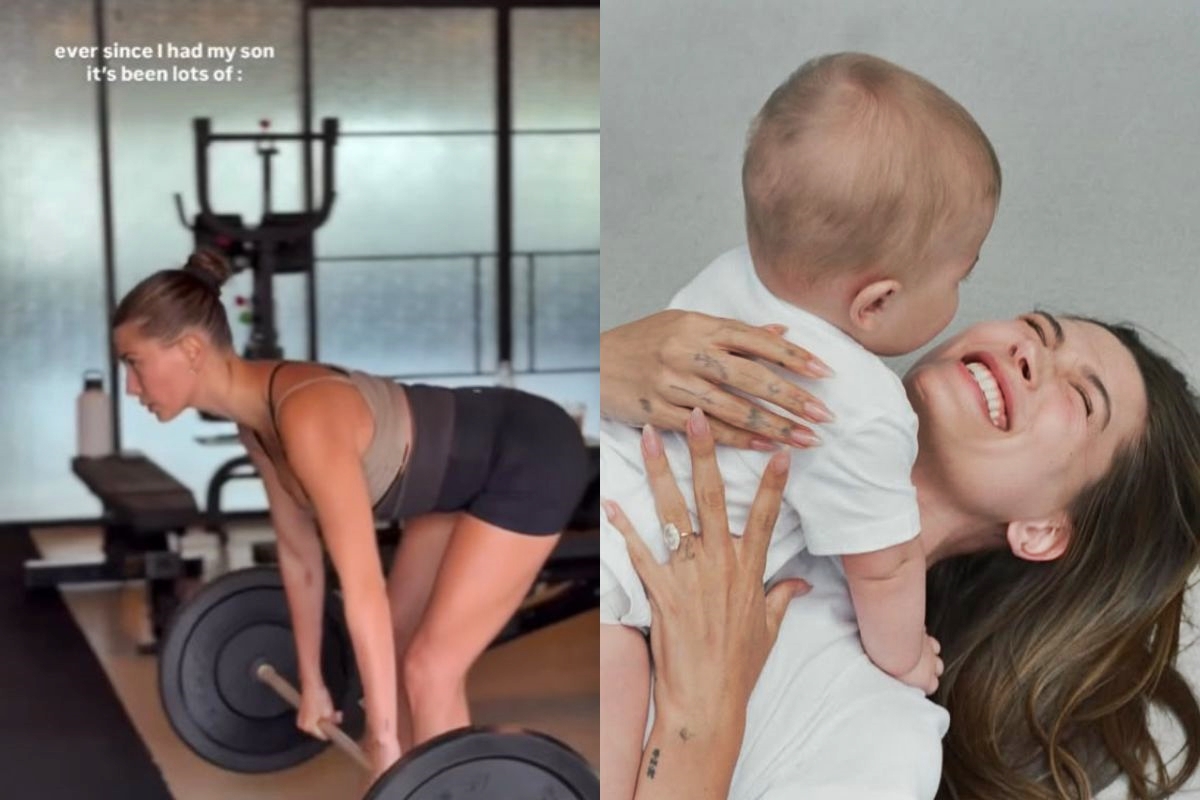 Hailey Bieber comenta rotina de treinos após virar mãe: "Muita coisa"