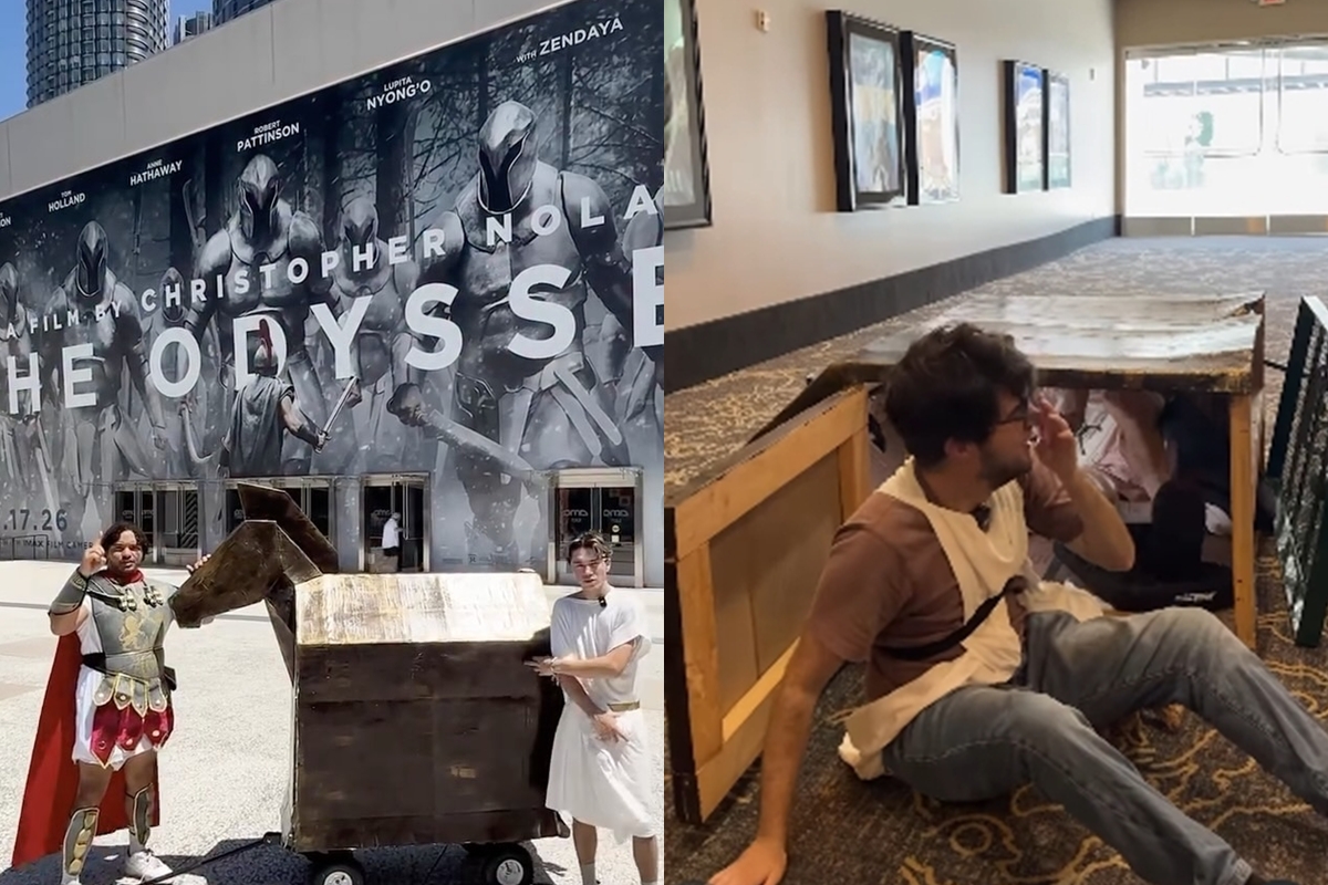 Influenciador cria Cavalo de Tróia e viraliza ao tentar entrar no cinema