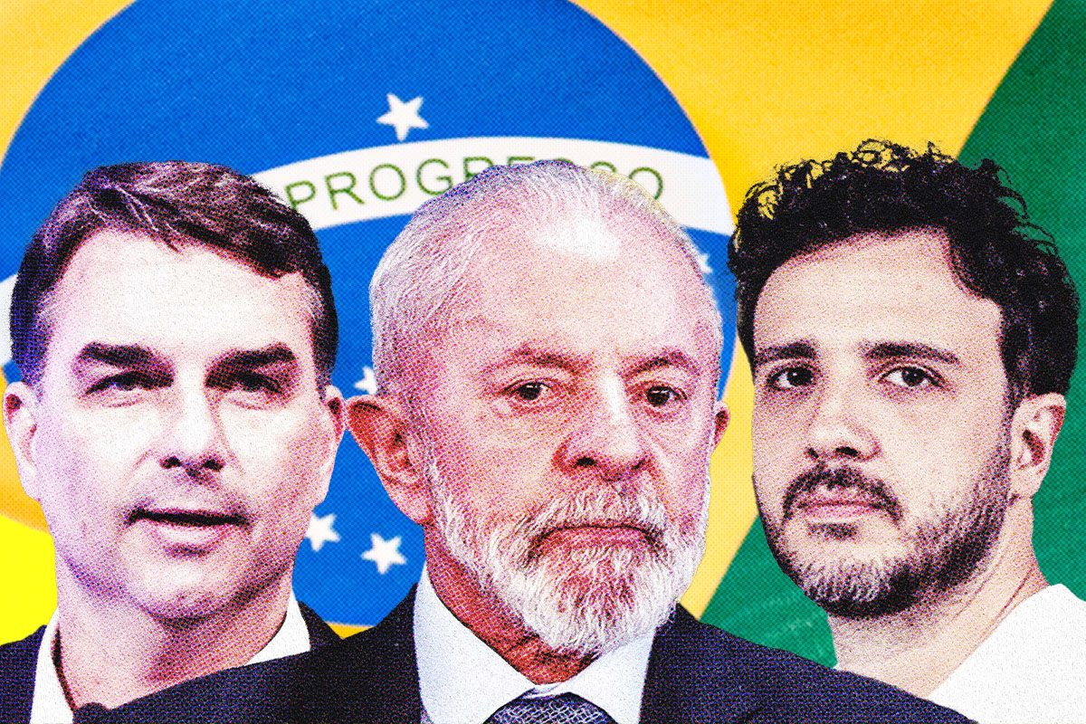 AtlasIntel: Lula tem 44,9%, Flávio, 35,8%, e Renan, 7,8% no 1º turno