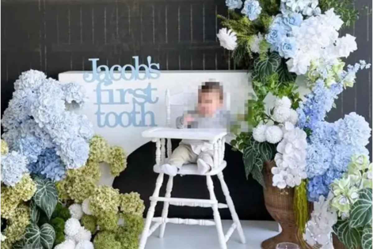 Mãe viraliza após festa luxuosa para celebrar primeiro dente de bebê