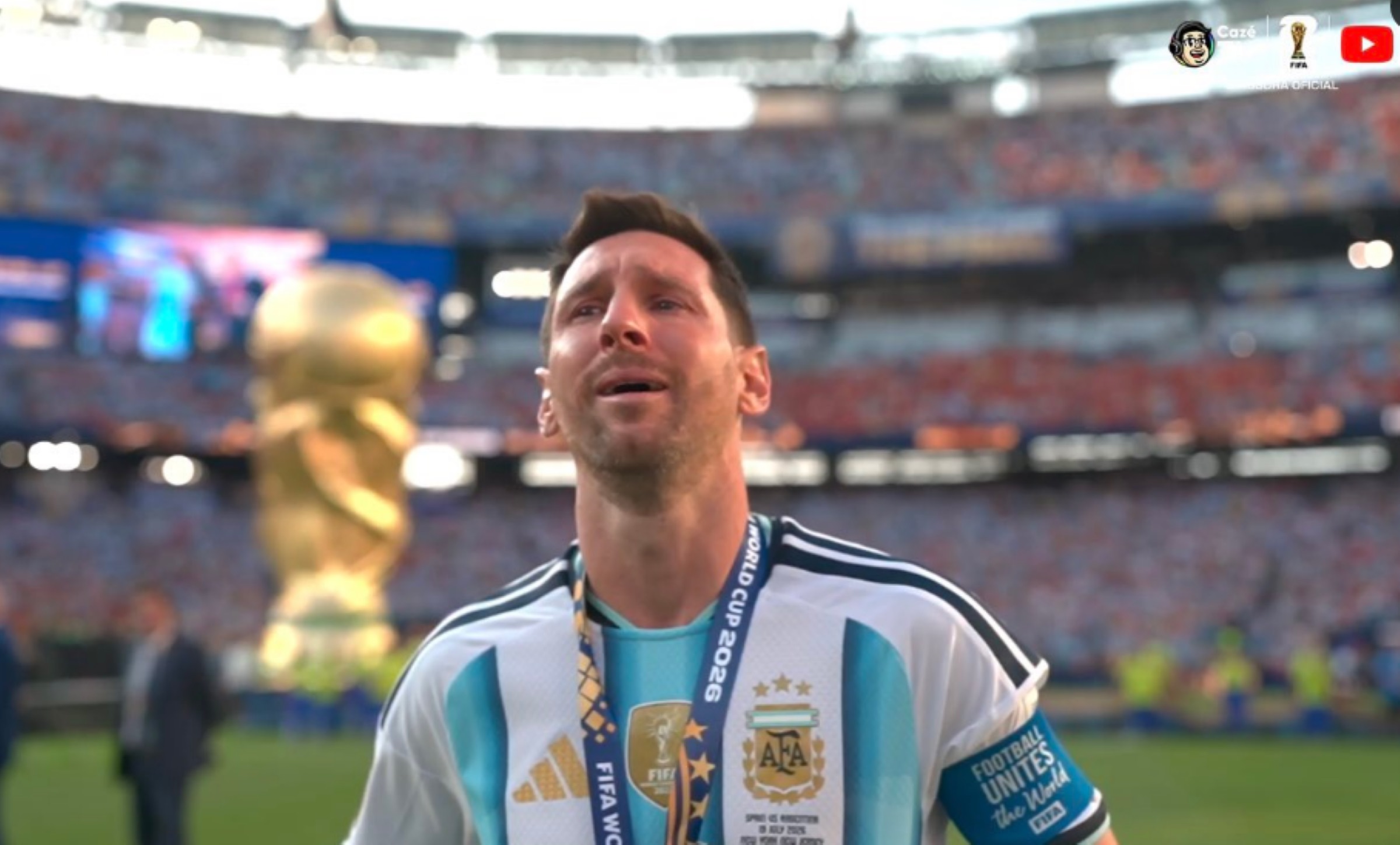 Messi cai em lágrimas após vice da Argentina na Copa do Mundo