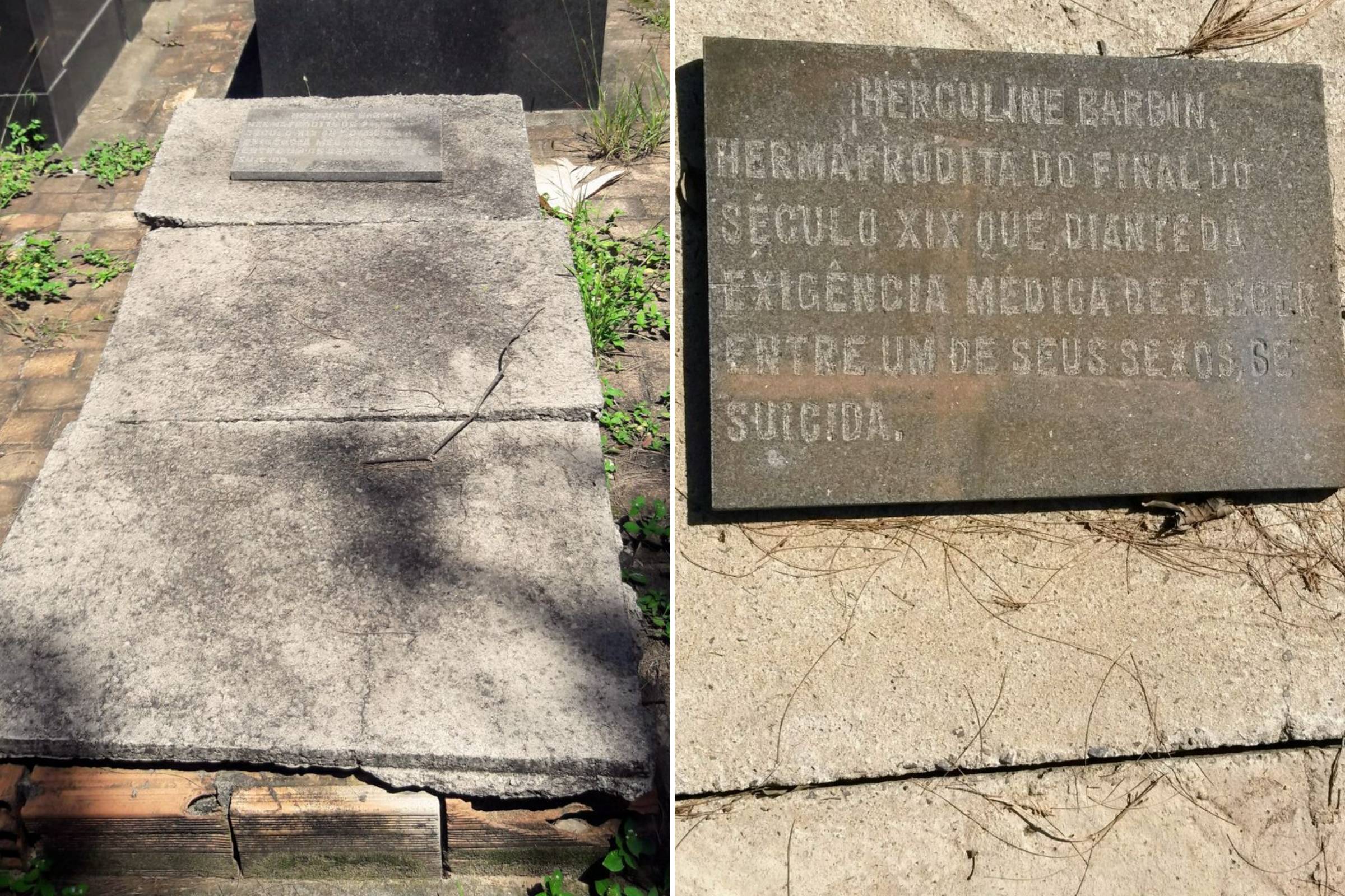 Túmulo misterioso em BH relacionado a Herculine Barbin