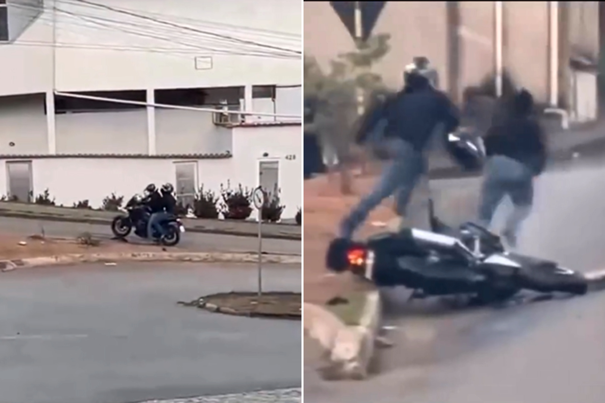 MG: suspeitos roubam moto, tomam tiro, sofrem acidente e são presos