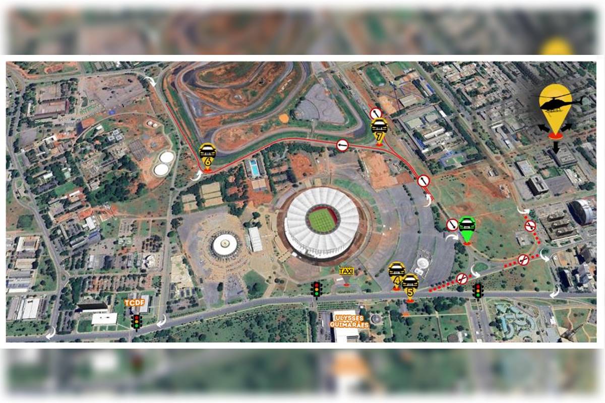 Olímpia x Flamengo: jogo altera trânsito nas proximidades do estádio 15 Acessos pelas rotatórias da Via N2 serão fechados no intervalo da partida