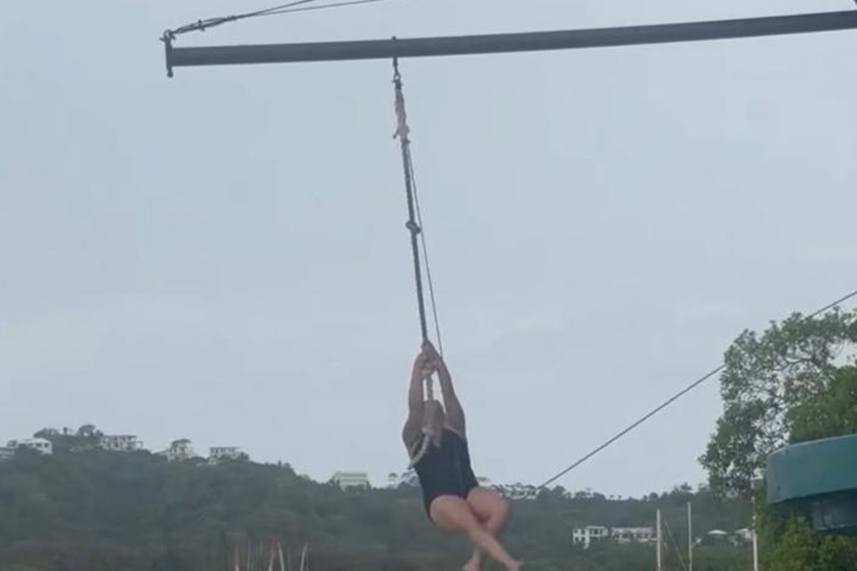 Veja momento em que turista lesiona região íntima em cruzeiro