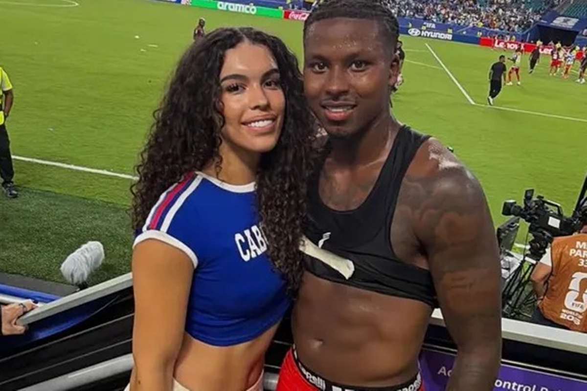 Jayley da Cruz e o namorado, o jogador de Cabo Verde Lopes Cabral