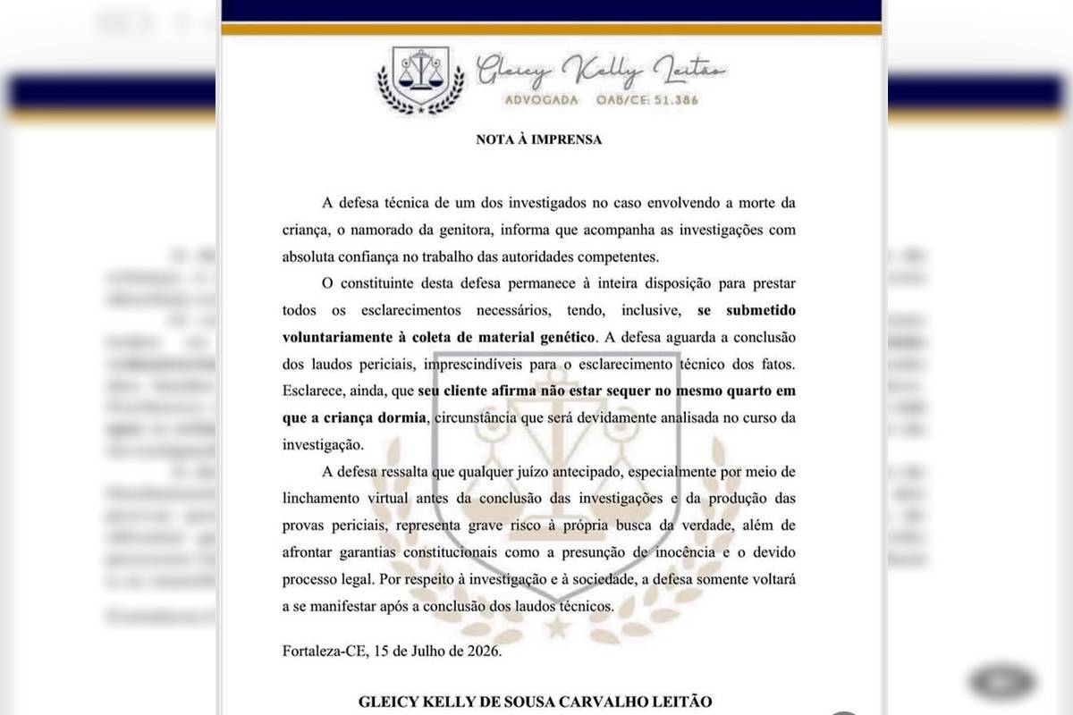 Nota defesa bebê 10 meses