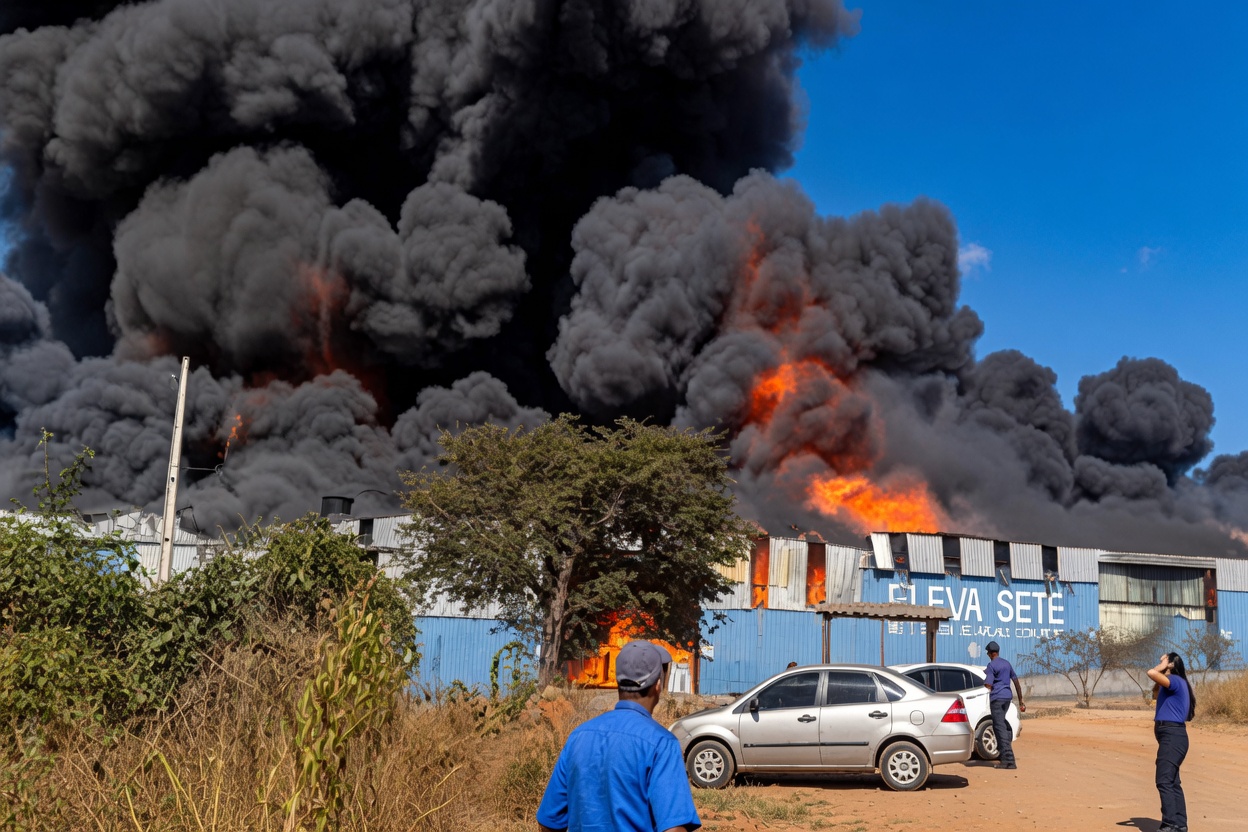 Explosão em fábrica de EVA provoca incêndio e deixa feridos em MG