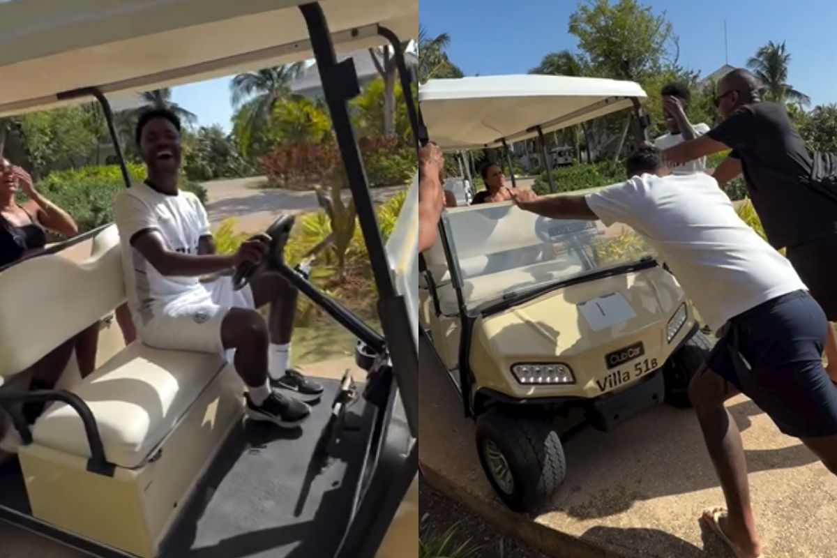 Virginia mostra "acidente" de Vini Jr. dirigindo carrinho na Jamaica