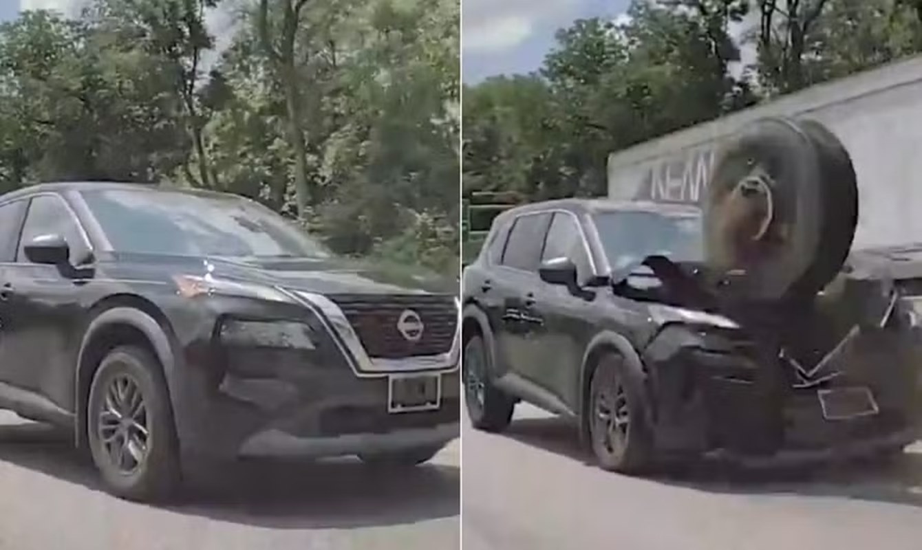 Imagem vinculada ao feed original: Pneu se desprende de veículo e atinge SUV em rodovia nos EUA