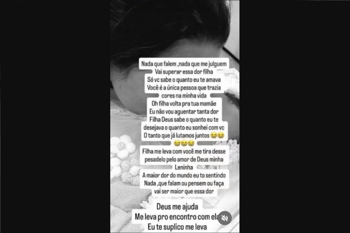 Mãe de bebê morta posta desabafo: "Só você sabe o quanto eu te amava"